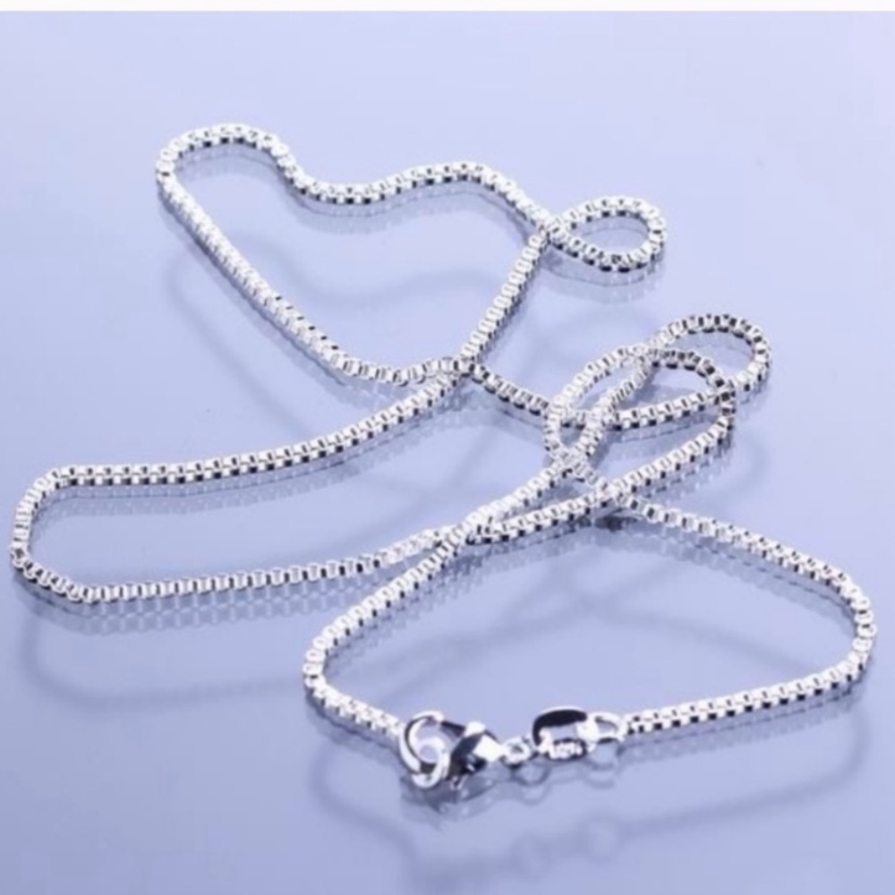 925 STERLING SILVER BOX CHAIN - Picture 3 of 4